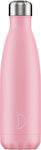 Chilly's Pastel Edition Flasche Thermosflasche Rostfreier Stahl BPA-frei Rosa 500ml 200215