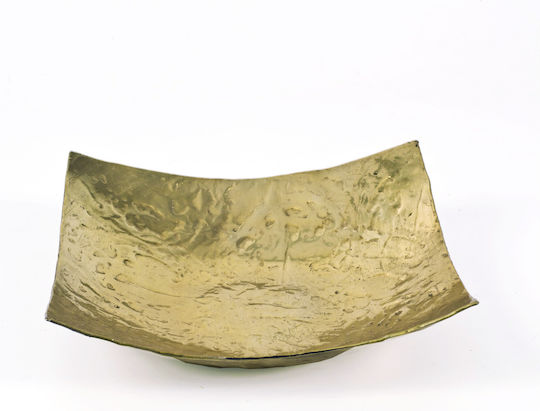 Zaros Square Aluminum Decorative Platter Gold 20x20cm