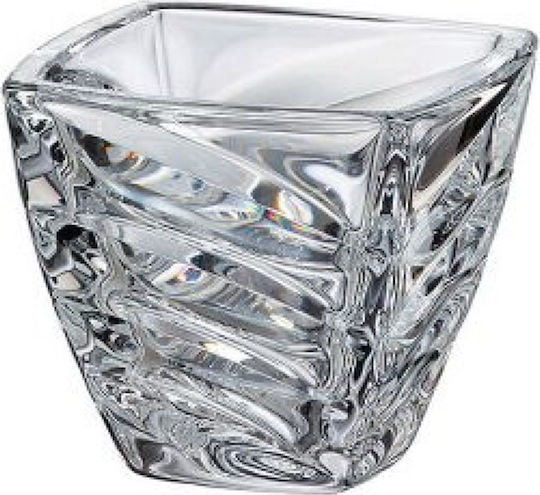 Bohemia Facet Dekorative Schüssel Kristall Transparent 14.6x14.6x17.8cm 1Stück
