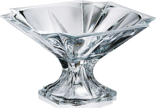 Bohemia Metropolitan Bol Decorativ Cristal cu Picior Transparent 33x33x17cm 1buc