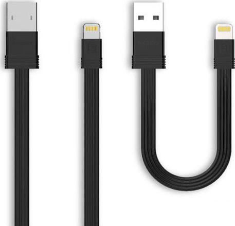 Remax Flat USB to Lightning Cable Μαύρο 1m (Tengy)