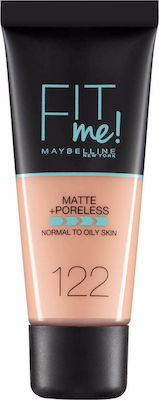 Maybelline Fit Me Matte + Poreless Liquid Make Up 122 Cream Beige 30ml