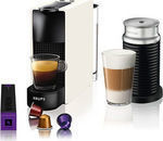 Krups Essenza Mini & Aeroccino Mașină de Cafea pentru Capsule Nespresso Presiune 19bar cu Spumator de Lapte Alb