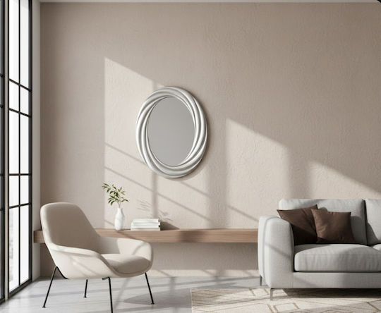 Homeplus Wandspiegel Oval mit Kunststoff Rahmen 1Stück