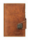 Tru Virtu Click & Slide Men's Leather Card Wallet with RFID και Slide Mechanism Tabac Brown