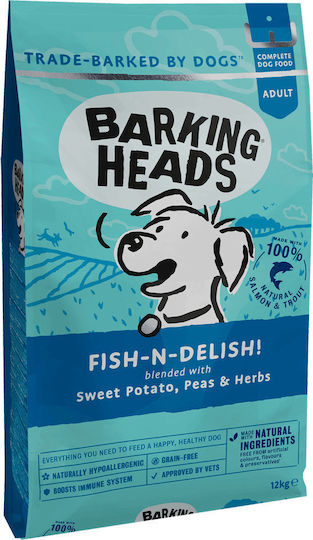 Barking Heads Fish-n-Delish 2kg Dry Food Grain-Free for Adult Dogs with Salmon