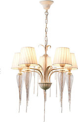 Aca Palermo Chandelier Ø61cm With Transparent Lampshades