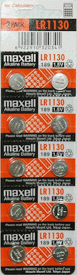 Maxell LR1130/AG10 Αλκαλικές Μπαταρίες Ρολογιών LR54 1.5V 10τμχ