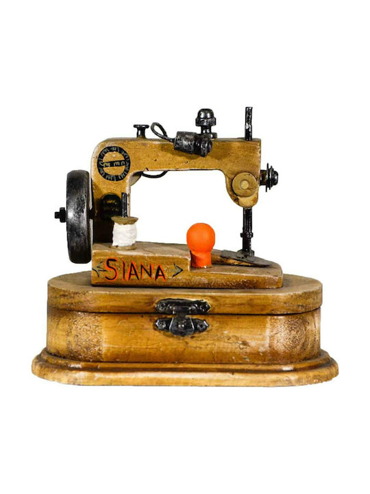 SP Souliotis Vintage Wooden Miniature Sewing Machine 14x7x13cm