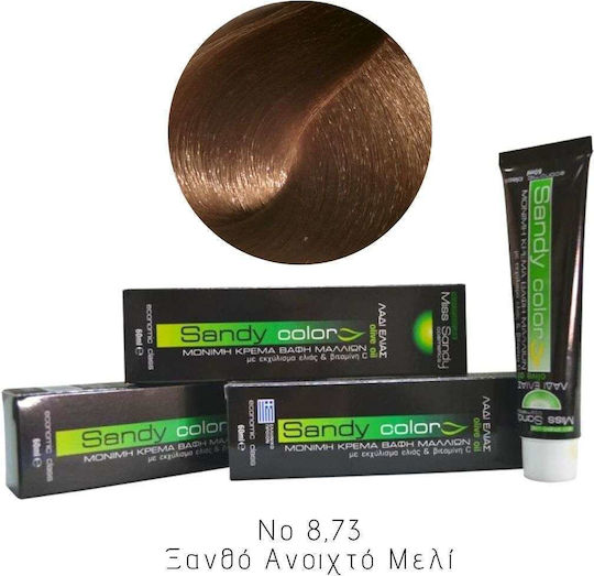 Miss Sandy Cremă De Culoare Vopsea De Păr Nr 8,73 Blond Deschis Miere 60ml