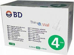 BD Thin Wall Βελόνες Ινσουλίνης 32G x 4mm 100τμχ