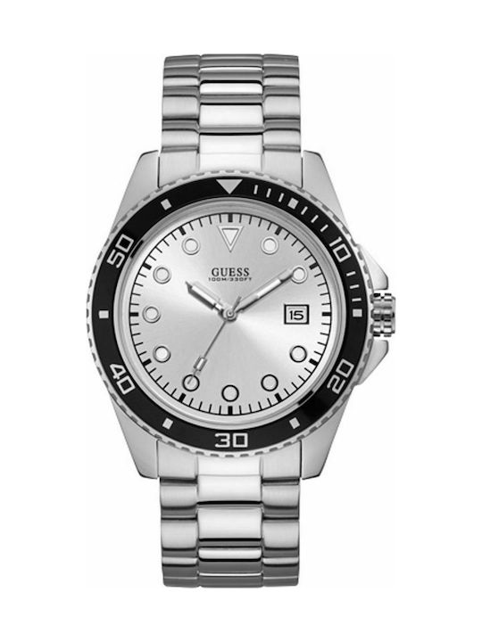 Guess Uhr Batterie mit Silber Metallarmband W1002G3