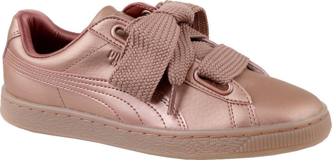 puma basket heart orange