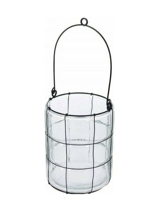 Zaros Lantern Glass 12.5x12.5x17.5εκ. 1pcs