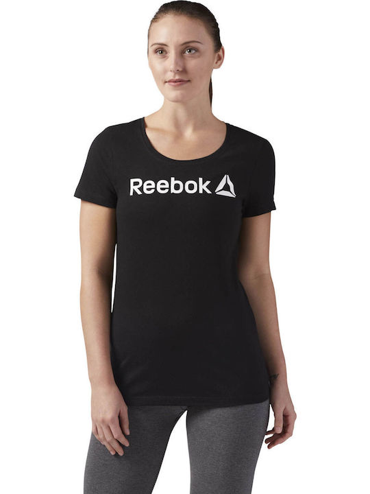 Linear Read Scoop Γυναικείο T-shirt Μαύρο