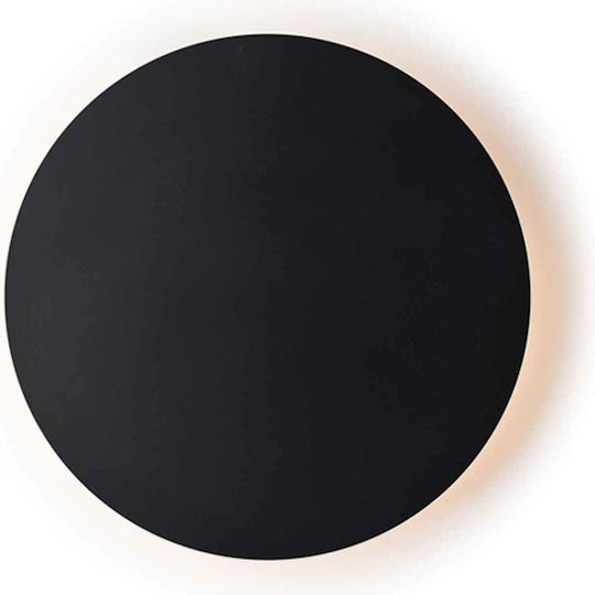 Aca Eclipse Modern Lamp Wall with Integrated LED and Warm White Light Black 14x14x3.6cm