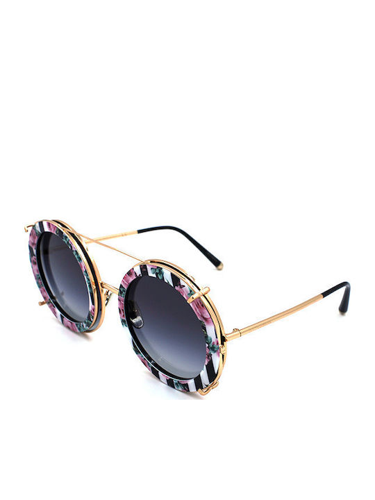 Dolce & Gabbana Women's Sunglasses with Multicolour Frame and Blue Gradient Lens DG2198 12988G