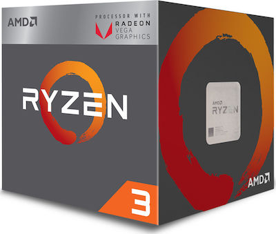 AMD Ryzen 3 2200G 3.5GHz Επεξεργαστής 4 Πυρήνων για Socket AM4 σε Κουτί με Ψύκτρα