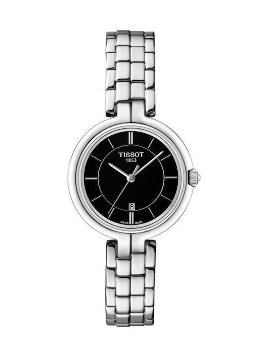 Tissot T-Flamingo Women's Watch with Silver Metal Bracelet