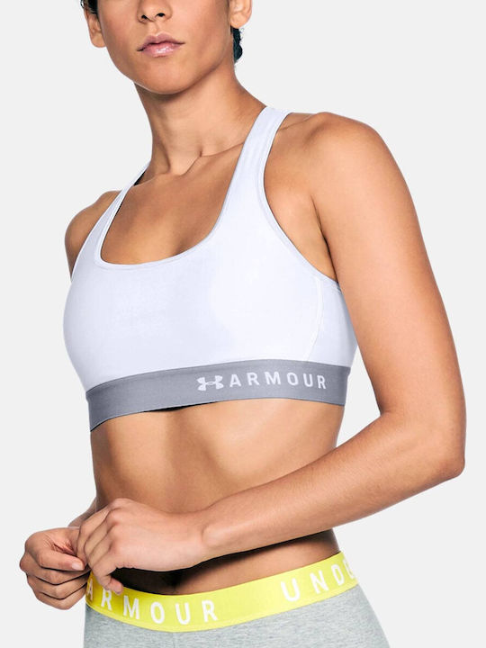 Basic Mid Crossback Frauen Sport-BHs Sport-BH Weiß