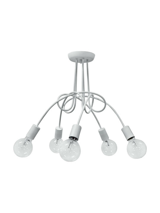 Heronia PLEX 5L Pendant Chandelier for 5 Bulbs E27 White