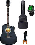 Daniel's Guitars Acoustic Guitar CF-4001C Set Cutaway Black