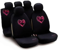 Bottari Set Covers 9 Pieces Polyester My Black Heart Pink 29002