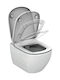 Ideal Standard Tesi 01 Wandhängende Toilette Randlos mit Deckel Sanftes Schließen Weiße