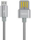 Remax Braided USB 2.0 to micro USB Cable Γκρι 1m (Serpent)