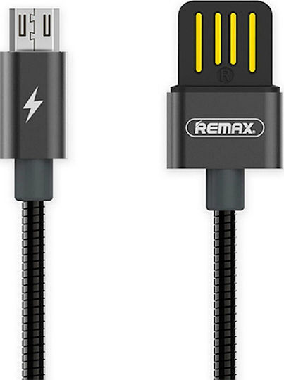 Remax Braided USB 2.0 to micro USB Cable Μαύρο 1m (Serpent)