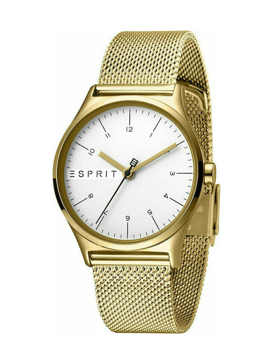 Esprit Essential Uhr mit Gold Metallarmband