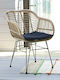 Outdoor-Sessel Rattan Salsa Black/Natural mit Kissen 57x61x82εκ.