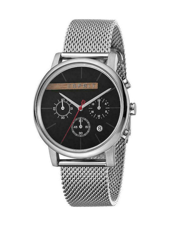 Esprit Watch Chronograph Battery with Silver Metal Bracelet ES1G040M0045