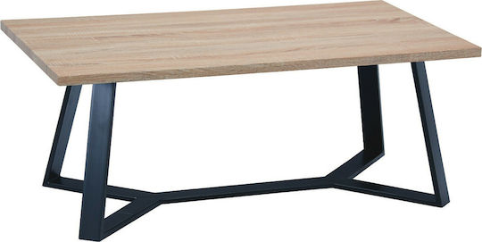 Rechteckiger Zentraler Kaffeetisch Hanson Holz Beige M110xL60xH45cm EM755,1