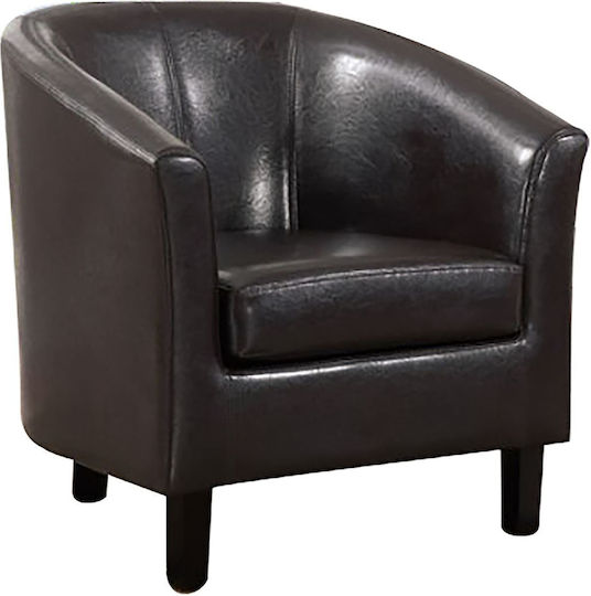 Boga Sessel aus Künstliches Leder Dunkelbraun E7129,5W 77x70x77cm