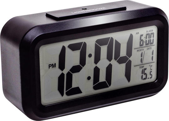 Mebus 42435 Επιτραπέζιο Ψηφιακό Ρολόι LCD Πλαστικό με Ξυπνητήρι Μαύρο 42435