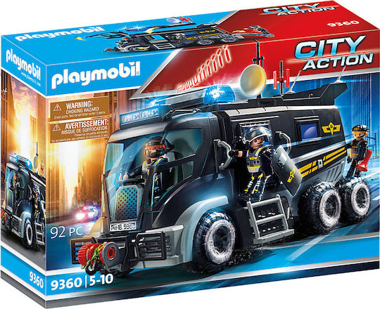 Playmobil Действие на града Бронирано Превозно Средство за Специални Мисии за 5+ години години