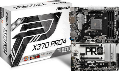 ASRock X370 Pro4 Motherboard ATX with AMD AM4 Socket