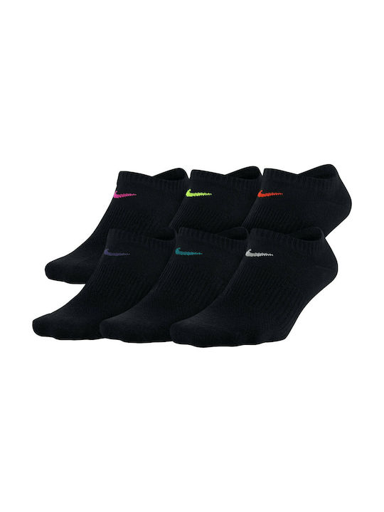 Nike Everyday Lightweight No Show Training Running Κάλτσες Μαύρες