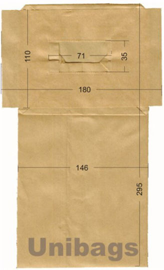 Unibags 780 Σακούλες Σκούπας 5τμχ Συμβατή με Σκούπα Philips