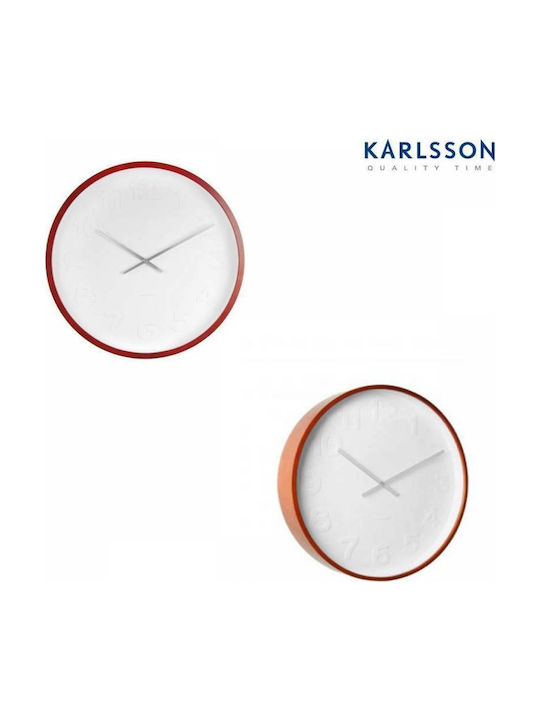 Karlsson Ρολόι Τοίχου Mr Ξύλινο White 38cm