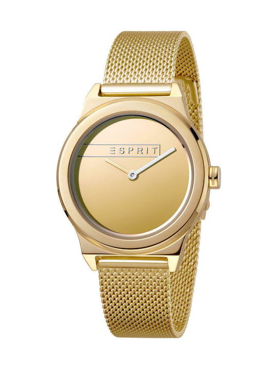 Esprit Magnolia Uhr mit Gold Metallarmband