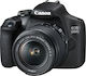 Canon DSLR Camera EOS 2000D Crop Frame Kit (EF-S 18-55mm F3.5-5.6 IS II) Black