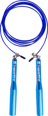 inSPORTline PVC / Wire Adjustable Jump Rope with Ball Bearings Blue Jumpalu 3m