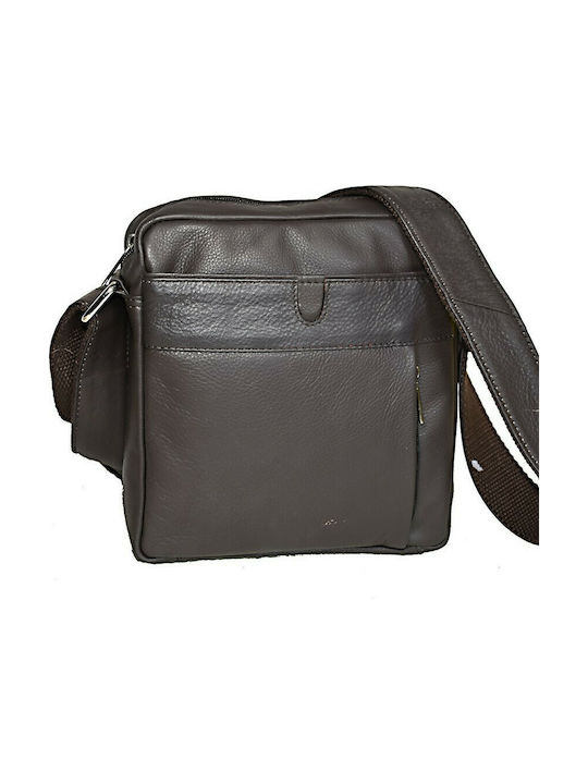 Lavor Leder Herrentasche Schulter / Crossbody Braun