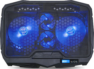 Spirit of Gamer Air Blade 600 Pad de răcire pentru Laptop până la 17.3" cu 4 Ventilatoare și Iluminare Albastru
