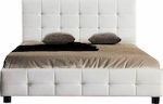 Fidel Κρεβάτι Διπλό Δερματίνη / Με Τάβλες 150x200cm