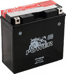 Power Batteries Μπαταρία Μοτοσυκλέτας YT14B-BS με Χωρητικότητα 12Ah