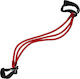 Olympus Sport Elastic Three Band Λάστιχο Γυμναστικής Σωληνωτό με Λαβές Κόκκινο