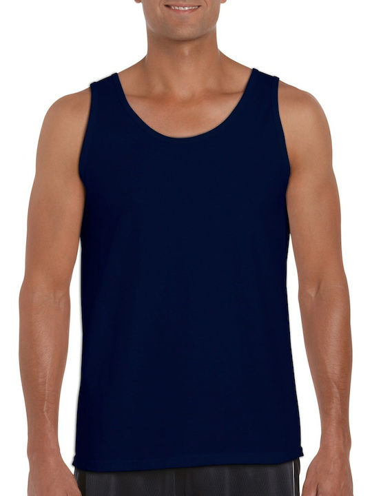 Gildan Softstyle 64200 Men's Sleeveless Promotional Blouse Navy Blue